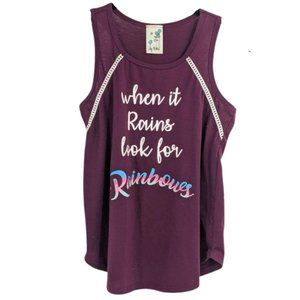 Lily Bleu When It Rains Looks For Rainbow Tank Top